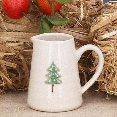 Stoneware Mini Jug With Green Tree