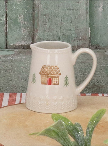 Gingerbread House Stoneware Mini Jug