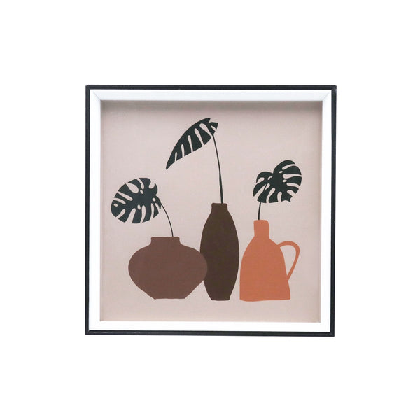 Vase & Monstera | Framed Print