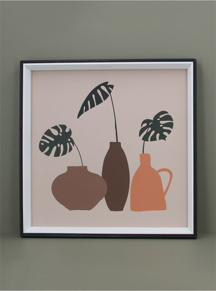 Vase & Monstera | Framed Print