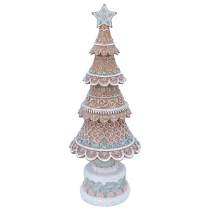 Resin Pastel Iced Gingerbread Tree Orn