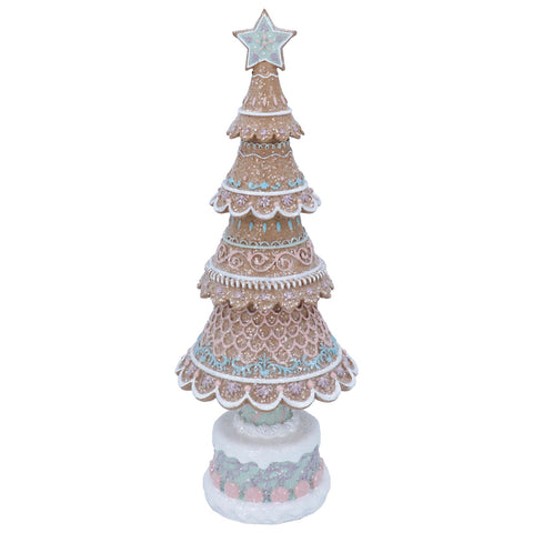 Resin Pastel Iced Gingerbread Tree Orn