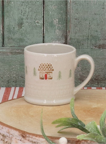 Gingerbread House Stoneware Mini Mug