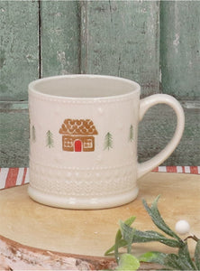 Gingerbread House Stoneware Mug Lge