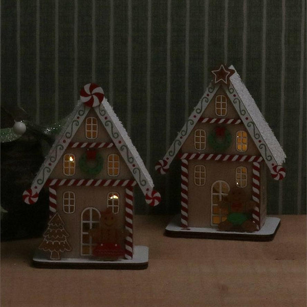 Gingerbread LED Chalet | Wood Ornament