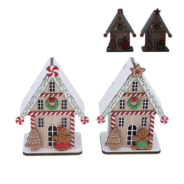 Gingerbread LED Chalet | Wood Ornament