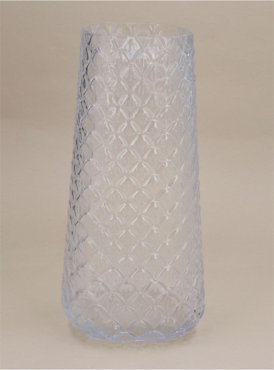 Clear Glass Scale Vase Large