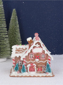 Gingerbread LED/Resin House Orn Med