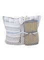 Grey Stripe Beach Bag Set