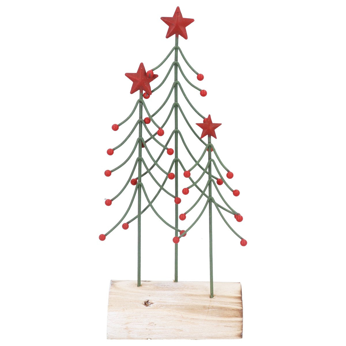 Trio of Trees on Log Tin Ornament 24cm