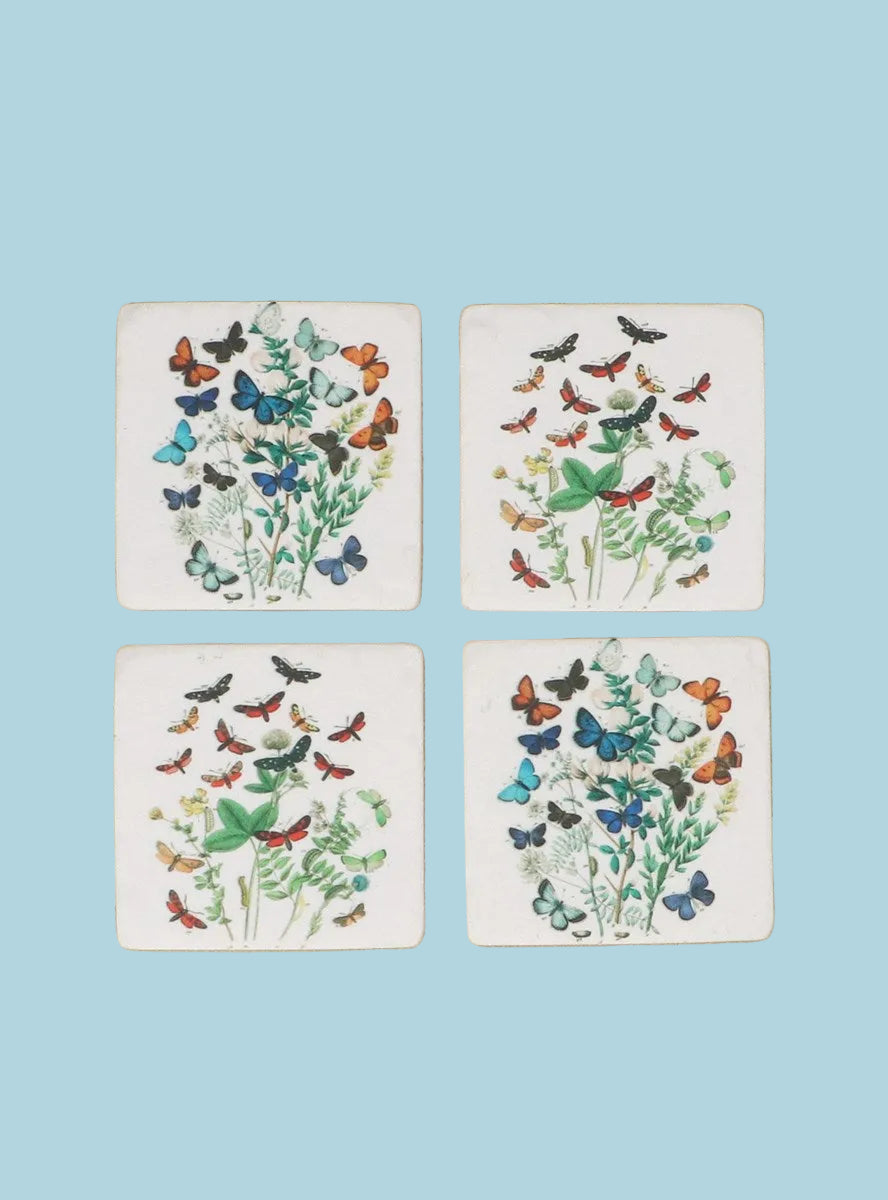 Kaleidoscope Butterfly Resin Coaster