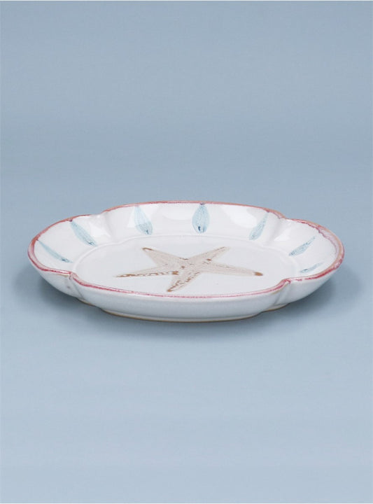 Starfish Fluted Stoneware Plate Small