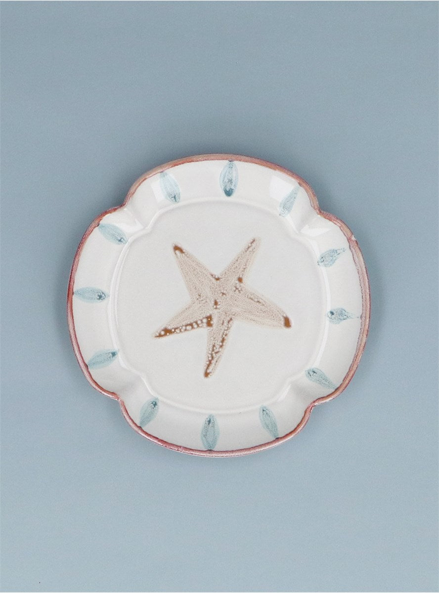 Starfish Fluted Stoneware Plate Small