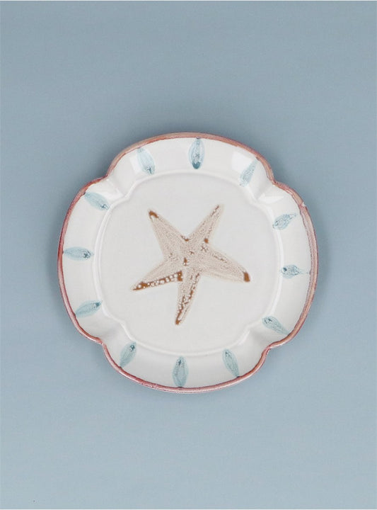 Starfish Fluted Stoneware Plate Small