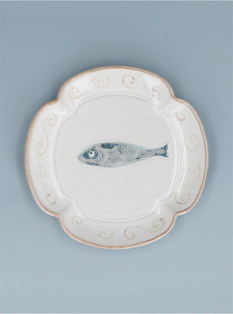Fish Fluted Stoneware Plate