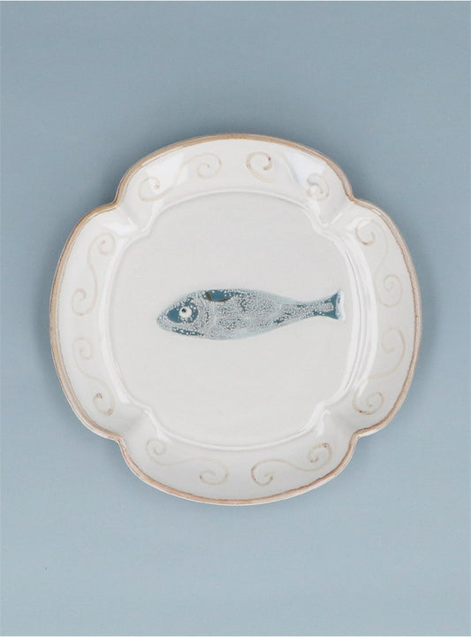 Fish Fluted Stoneware Plate