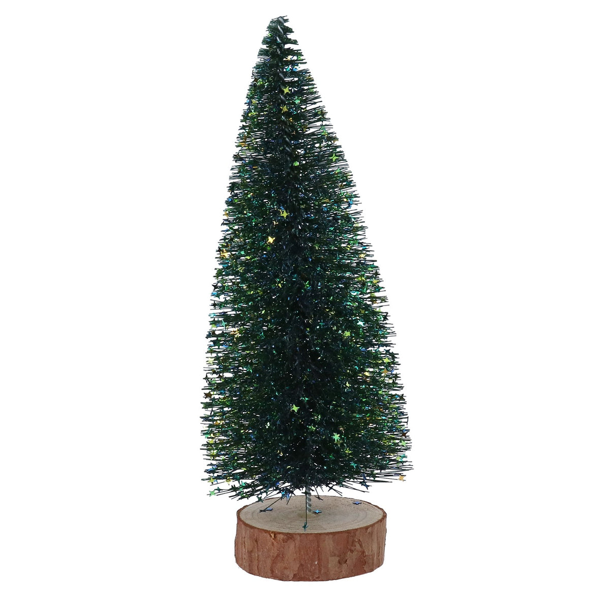 Bristle Tree 25cm Green With Stars