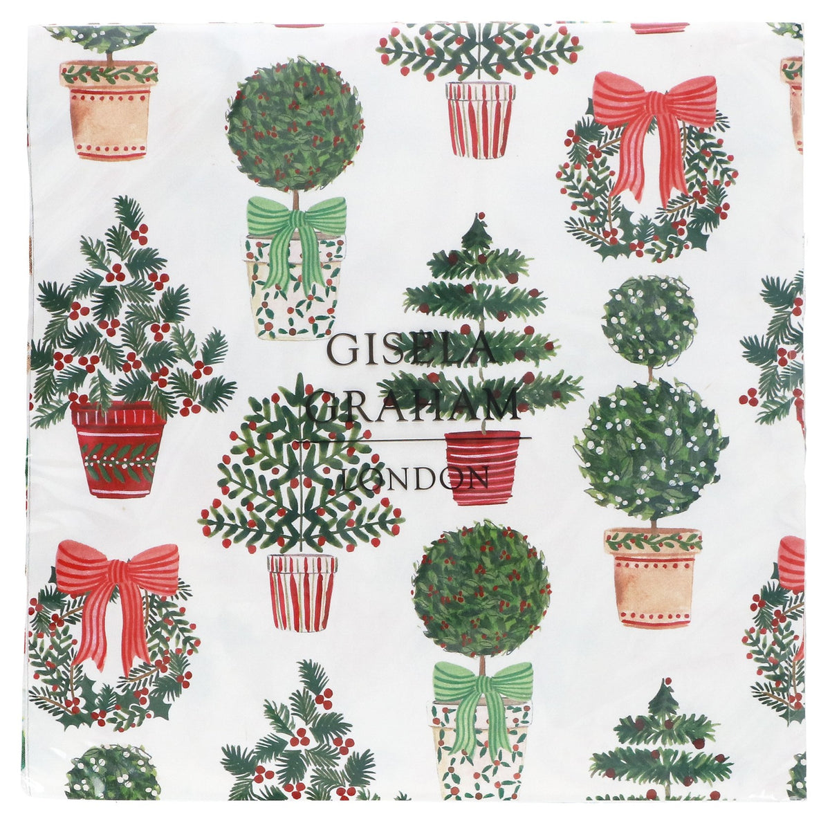 Pack of 20 Napkins | Christmas Topiary
