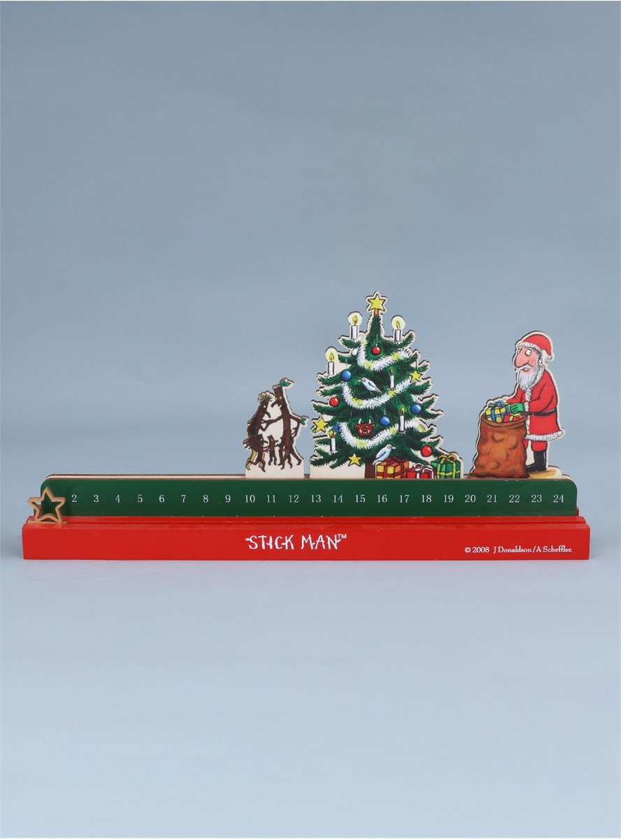 Countdown To Christmas Wood Ornament Stickman