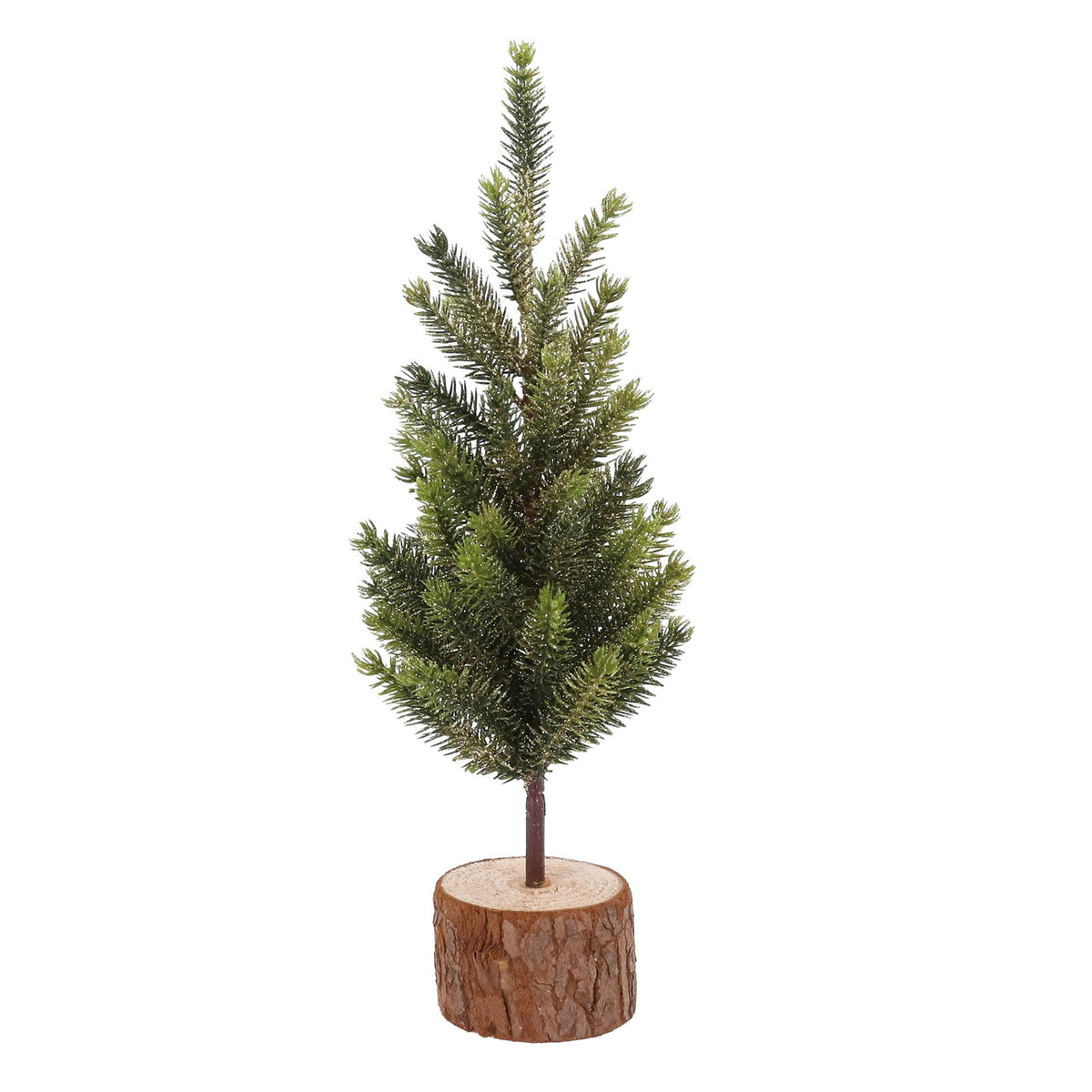 Bristle Tree 30cm On Log With Gold Dusting