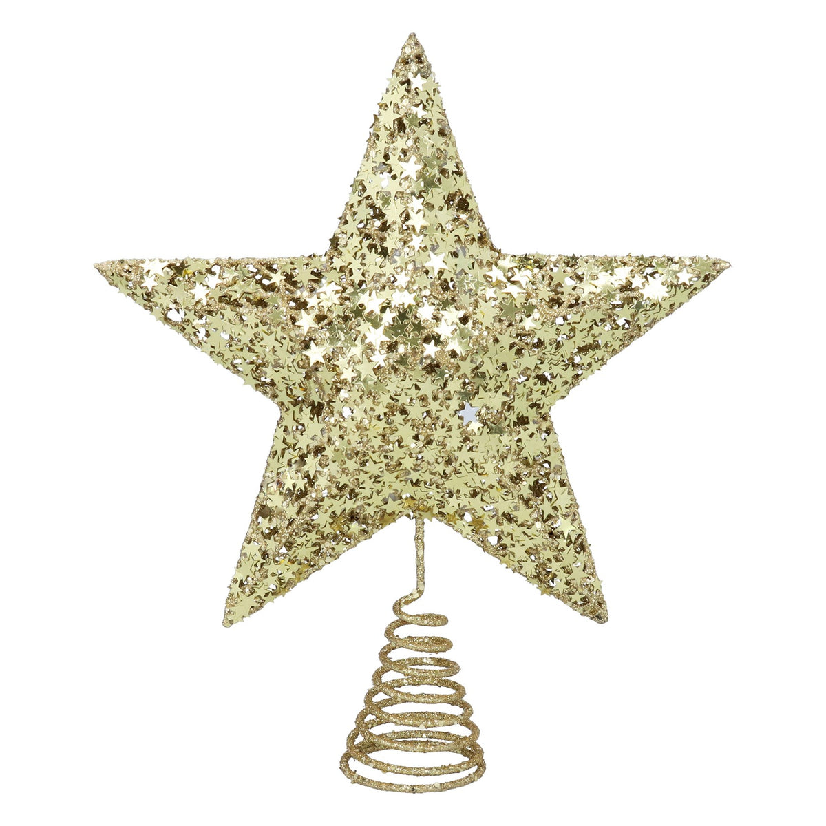 Tree Topper Star 29cm Gold Star Confetti