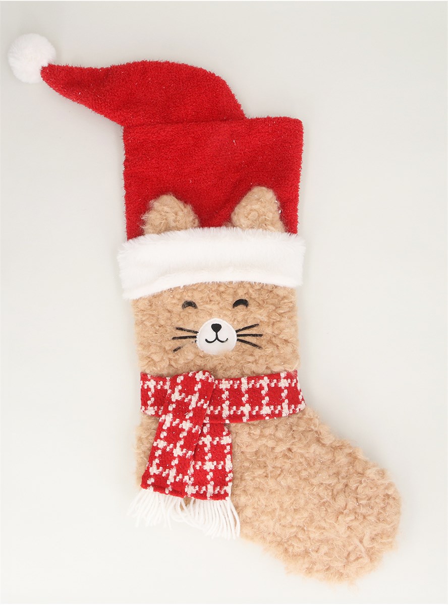 Fabric Stocking Cat | 63cm
