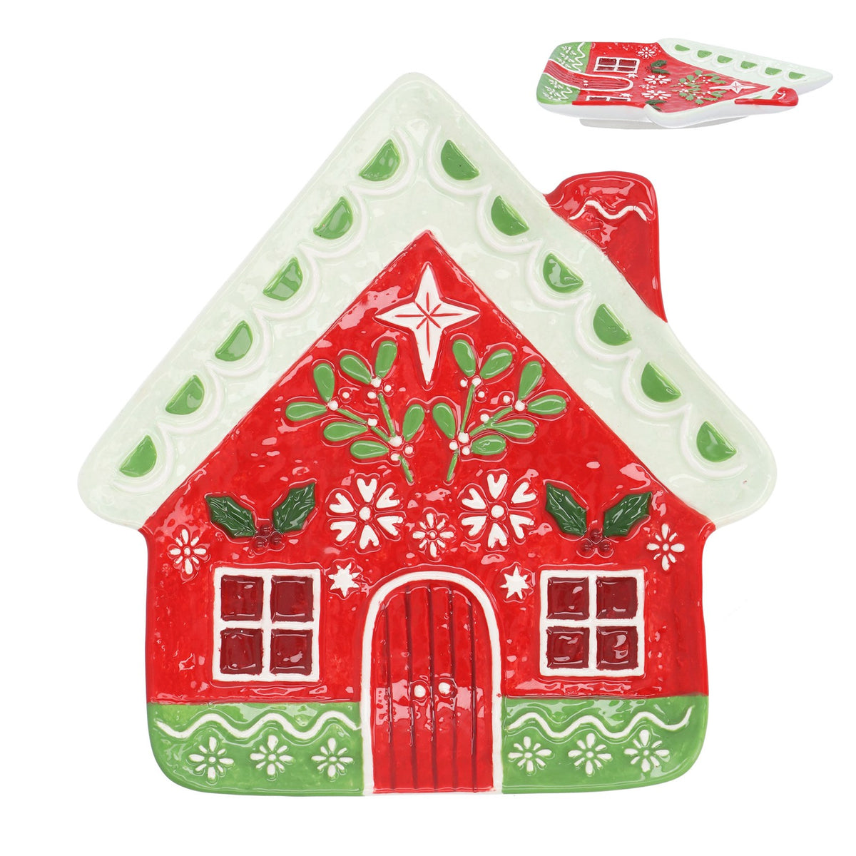 Ceramic Plate Alpine House | Red