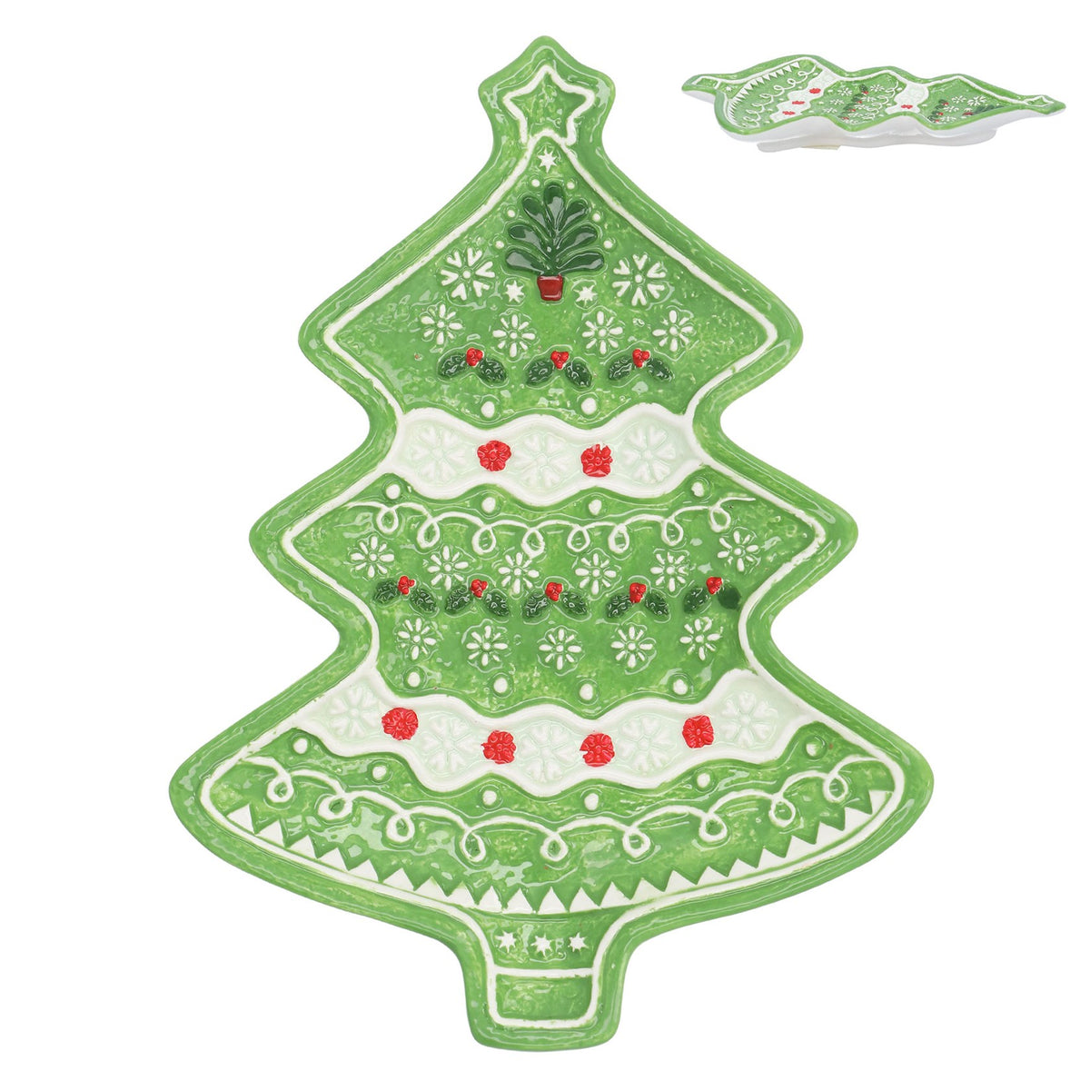 Ceramic Plate Alpine House|Green