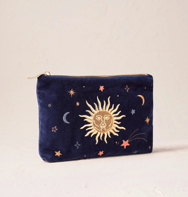 Elizabeth Scarlett | Celestial Mini Pouch | Navy Velvet