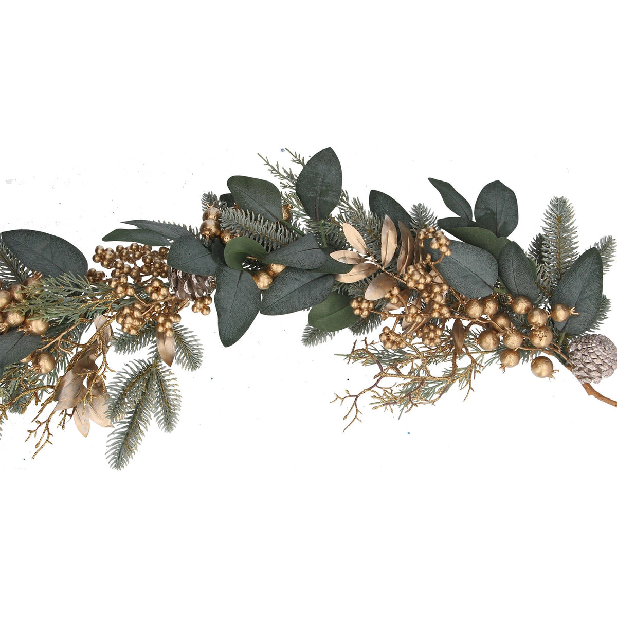 Eucalyptus/Matt Gold Berry Garland