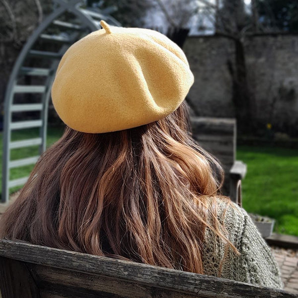 MUSTARD WOOL BERET