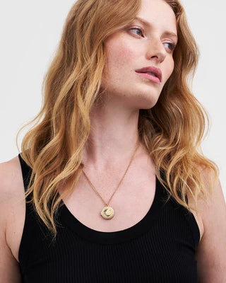 Nightshade Moon Locket Necklace|Gold
