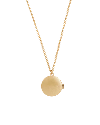 Nightshade Moon Locket Necklace|Gold
