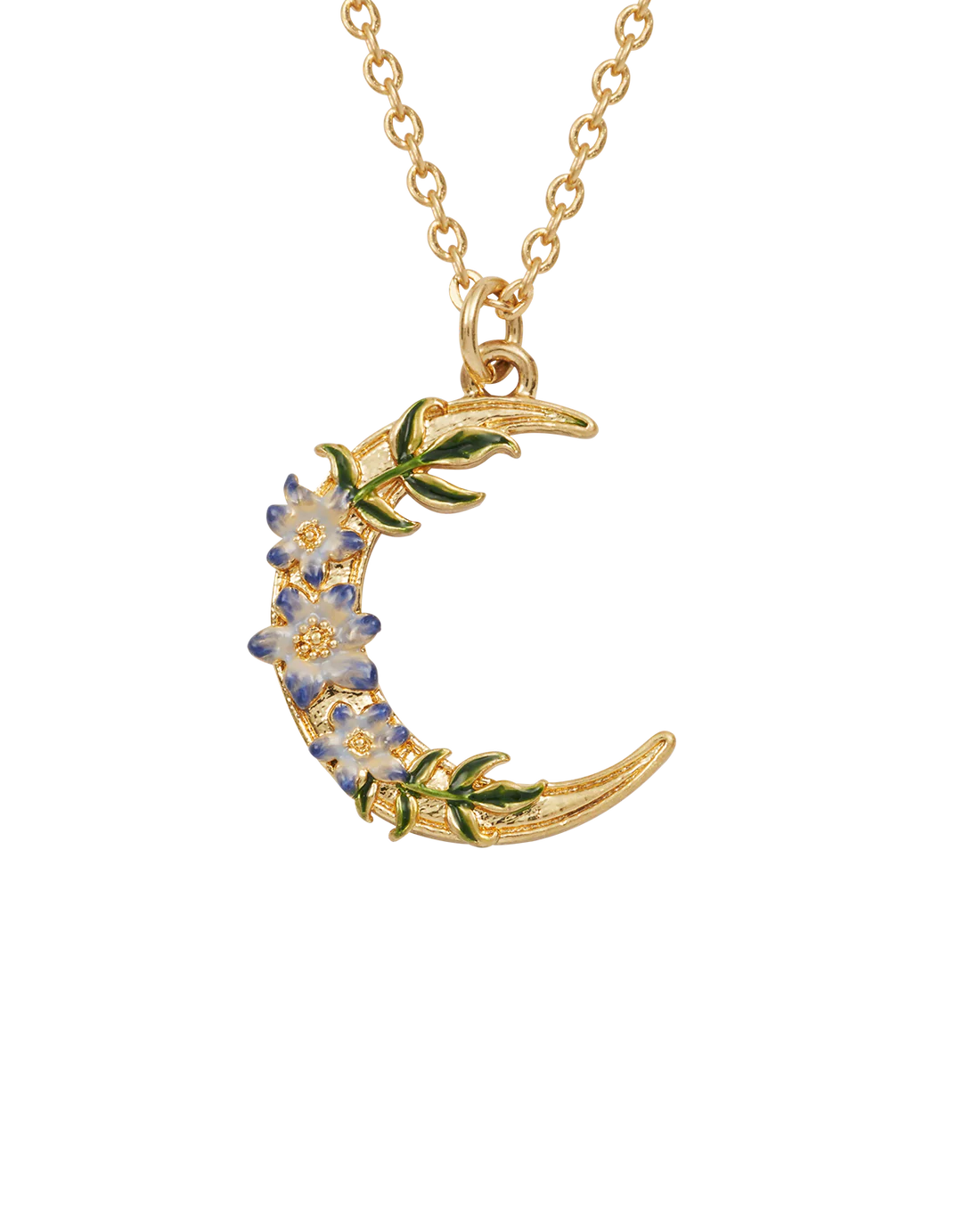 Nightshade Moon Pendant Necklace | Gold