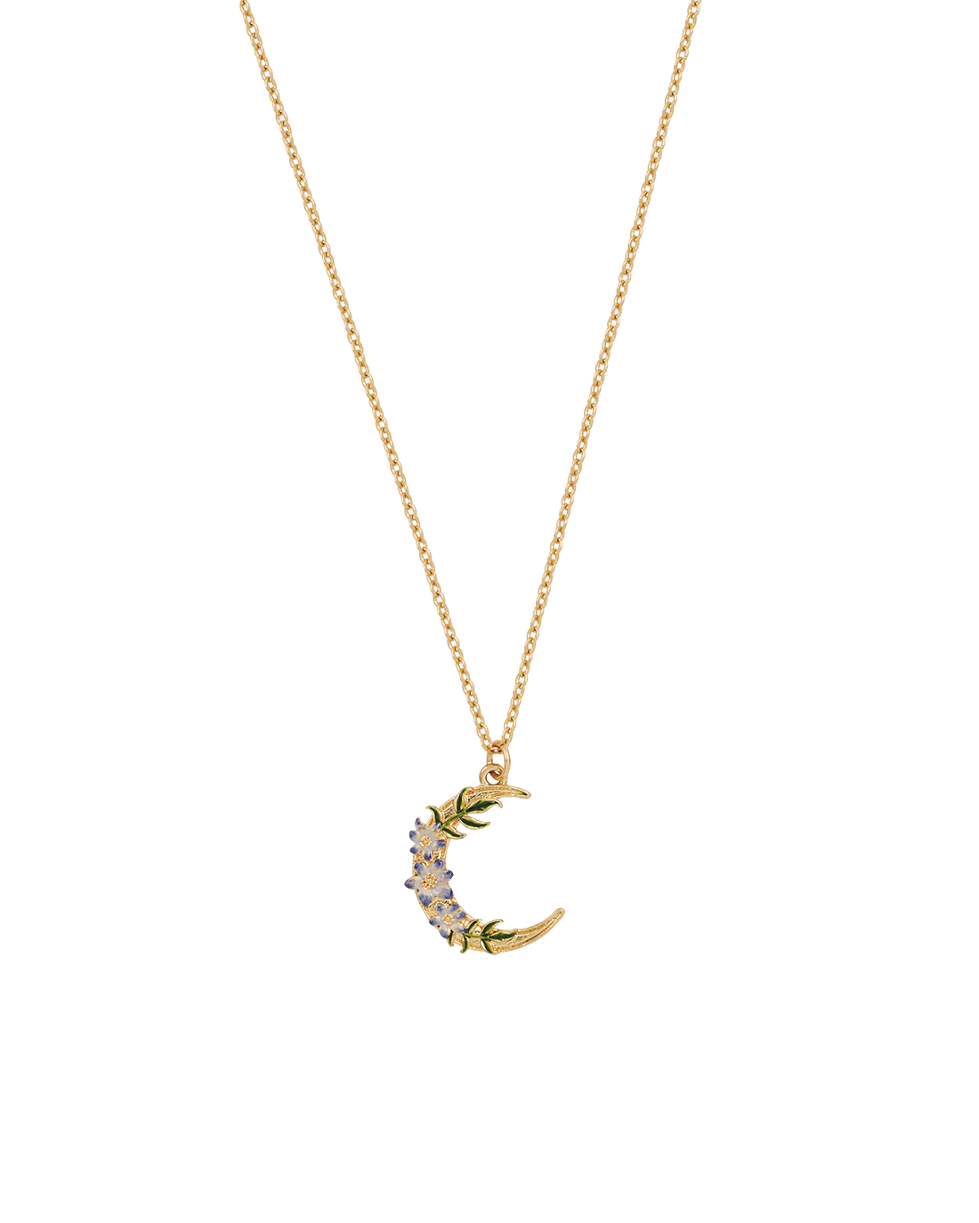 Nightshade Moon Pendant Necklace | Gold