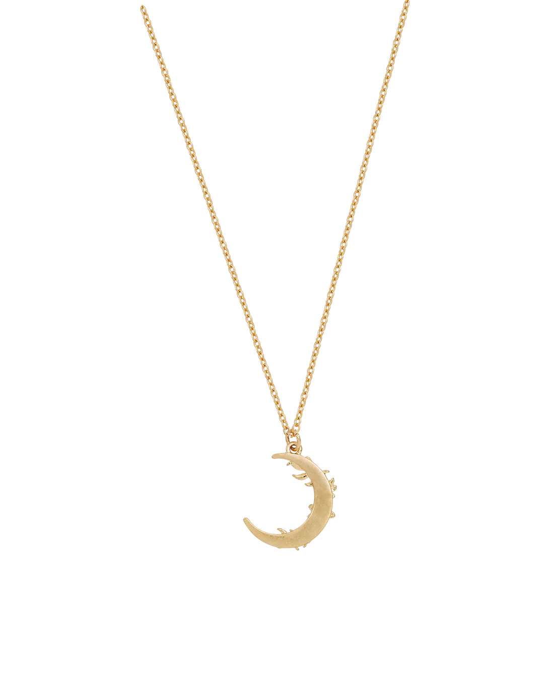 Nightshade Moon Pendant Necklace | Gold