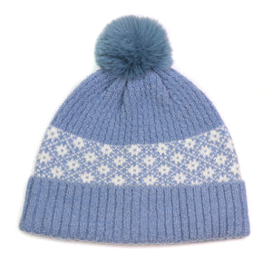 Baby Blue Scandi Floral Panel Hat