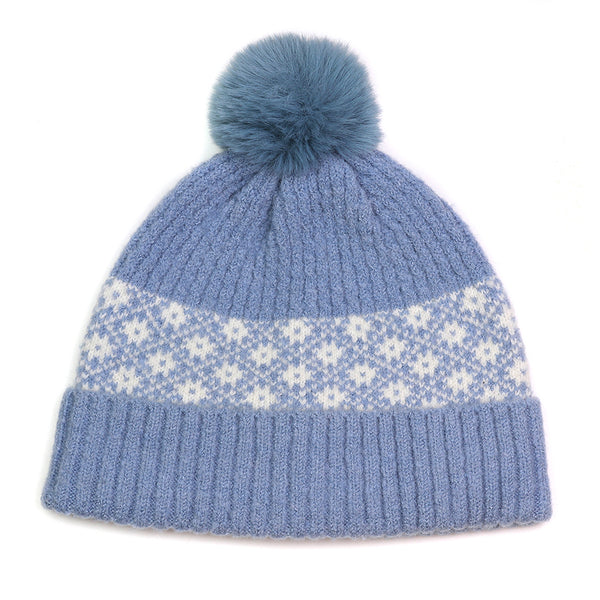 Baby Blue Scandi Floral Panel Hat