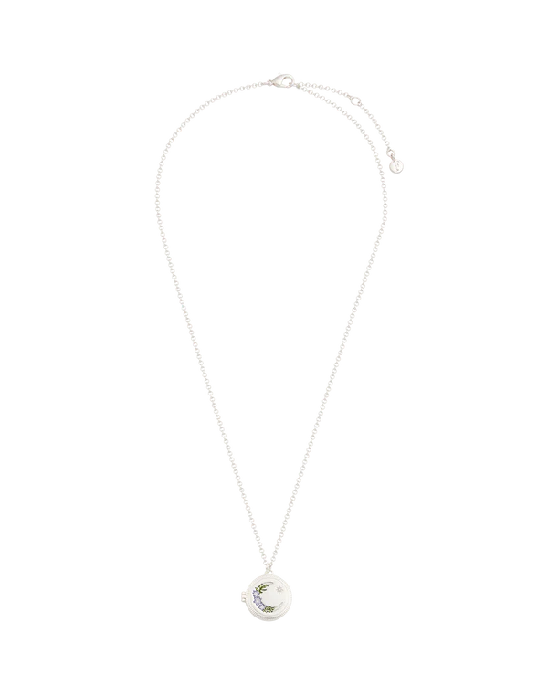 Nightshade Moon Locket Necklace | Silver
