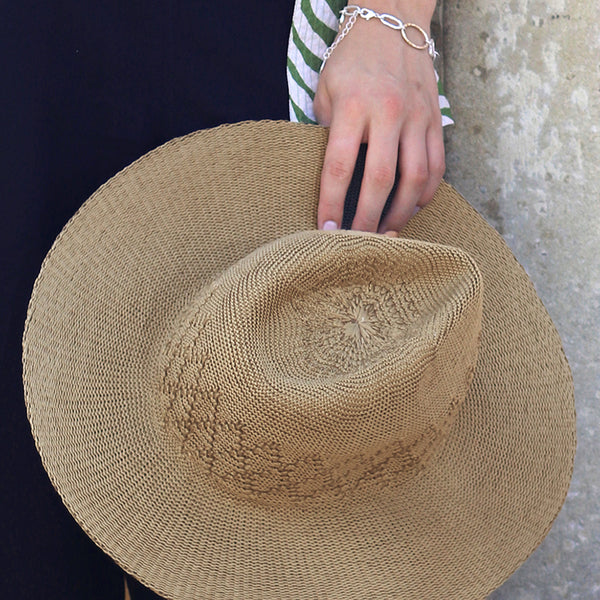 Buff Recycled Polyester Packable Fedora Style Hat