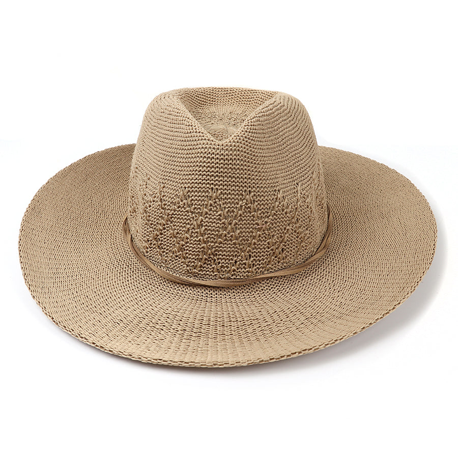 Buff Recycled Polyester Packable Fedora Style Hat