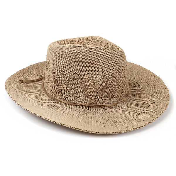Buff Recycled Polyester Packable Fedora Style Hat