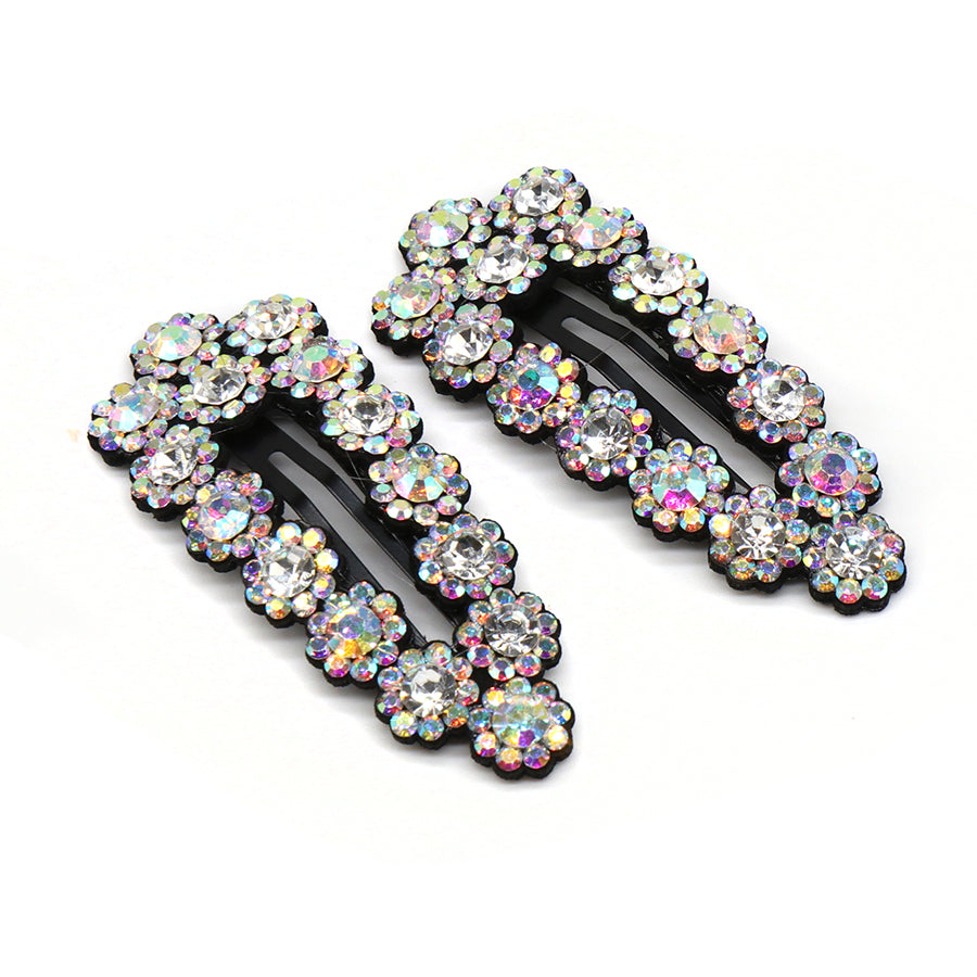 Clear Crystal Embellished Snap Hair Slides