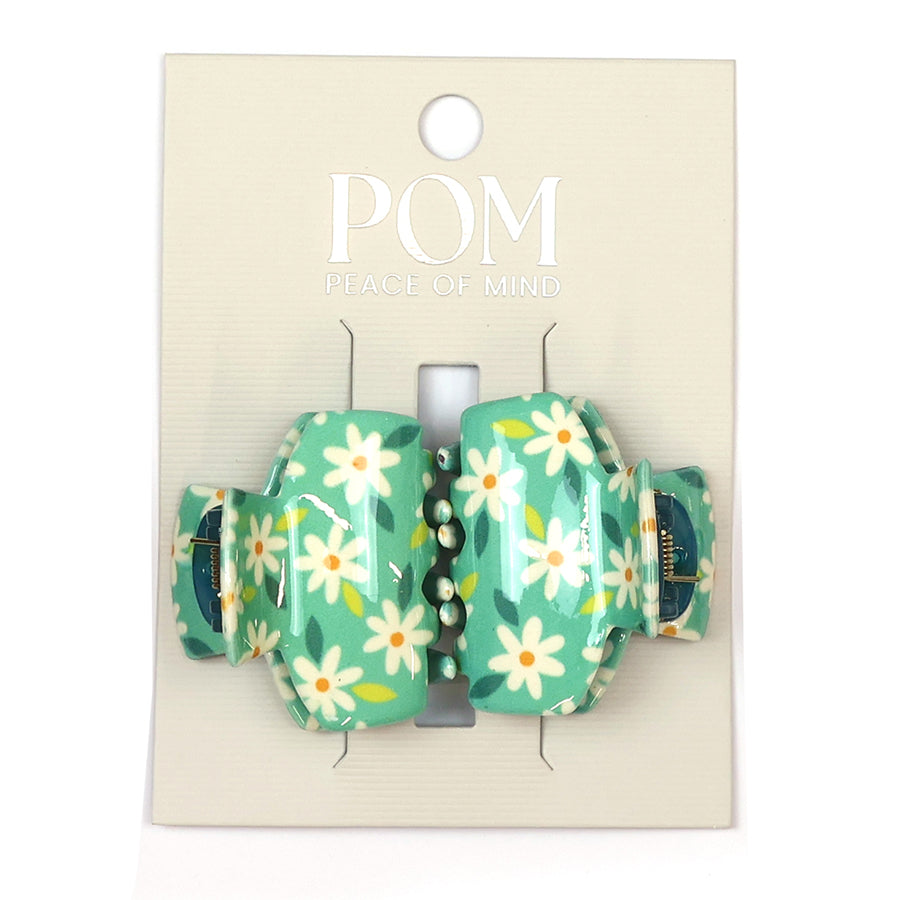 Aqua Daisy Small Claw Clips 2Pk