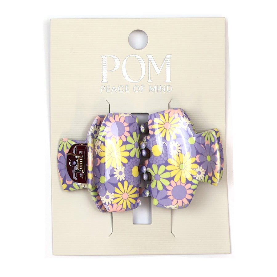 Lilac Flowers Small Claw Clips 2Pk
