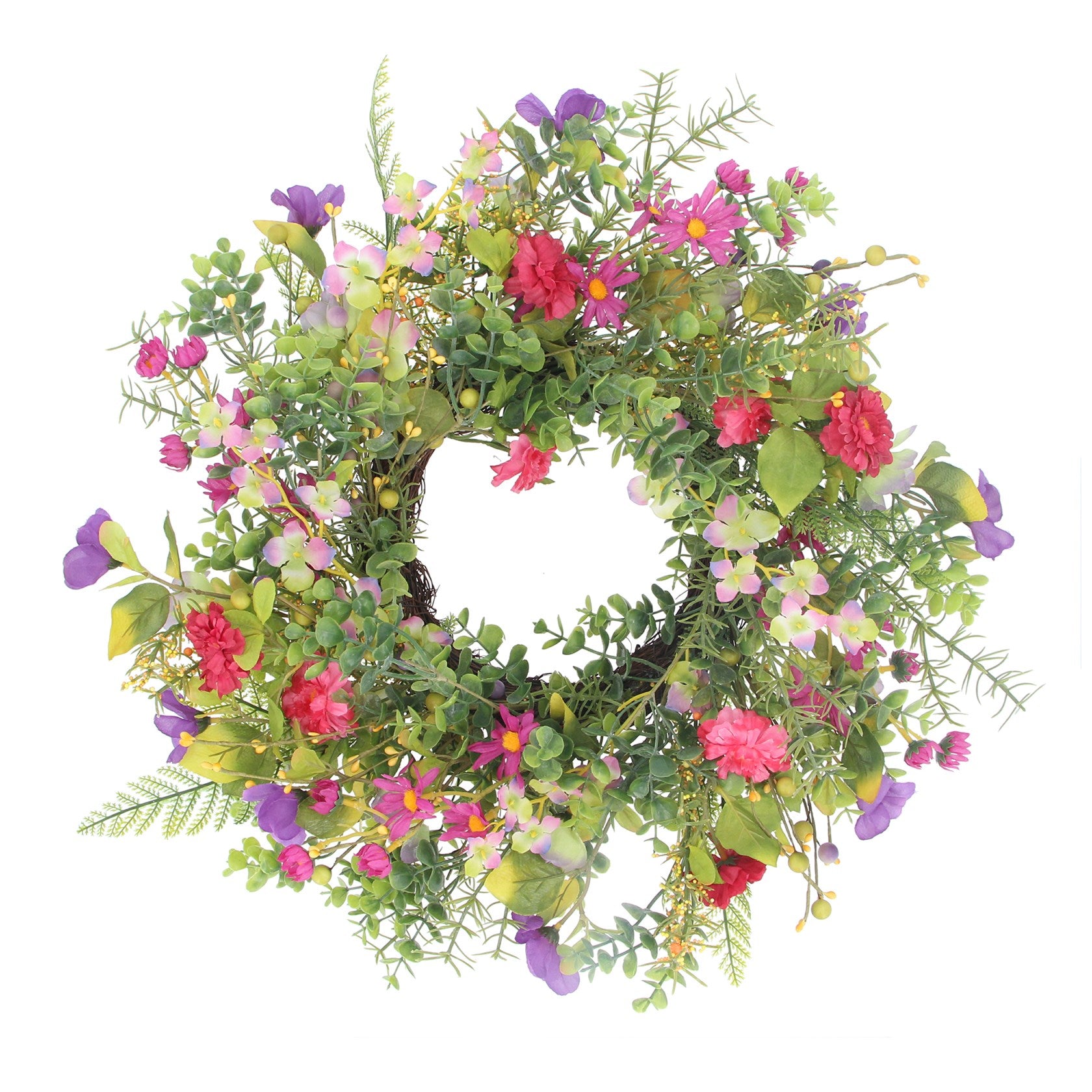 Wild Flowers Spring Wreath | Pink/lilac