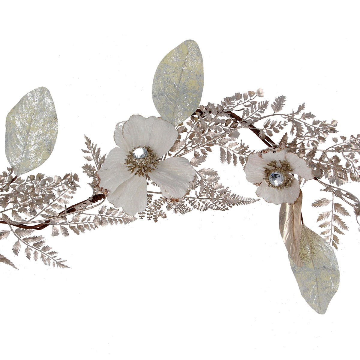 Cream/gold magnolia/fern leaf Garland