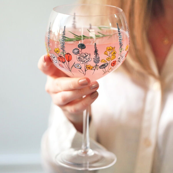 Wildflower Balloon Gin Goblet