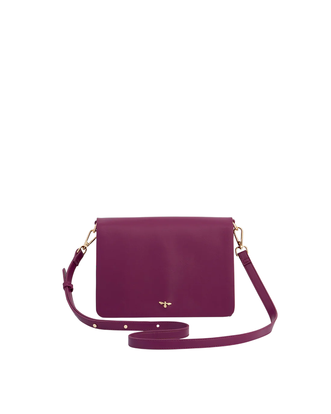 Floral Engravings Plum Crossbody Handbag
