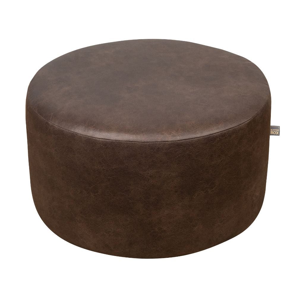 Scatter Box | Nanouk Ottoman Round | Dark Brown